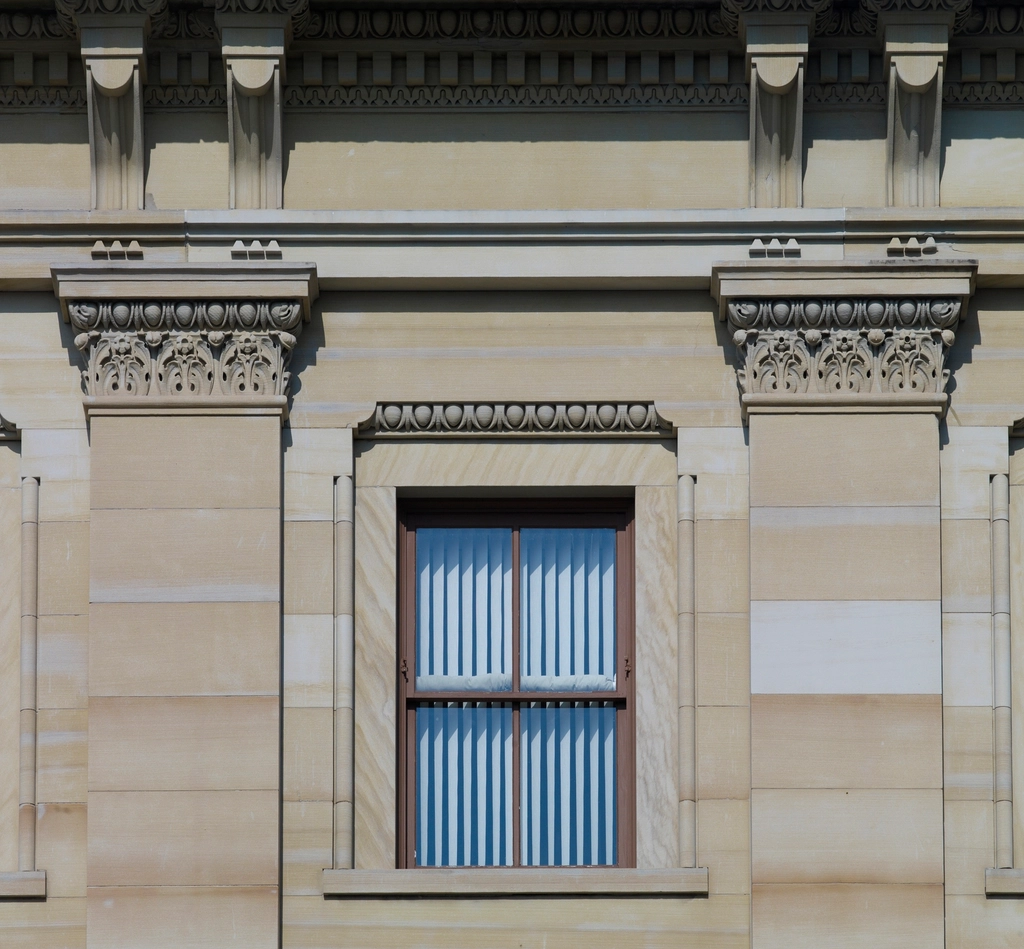 Columned government building facade in Washington