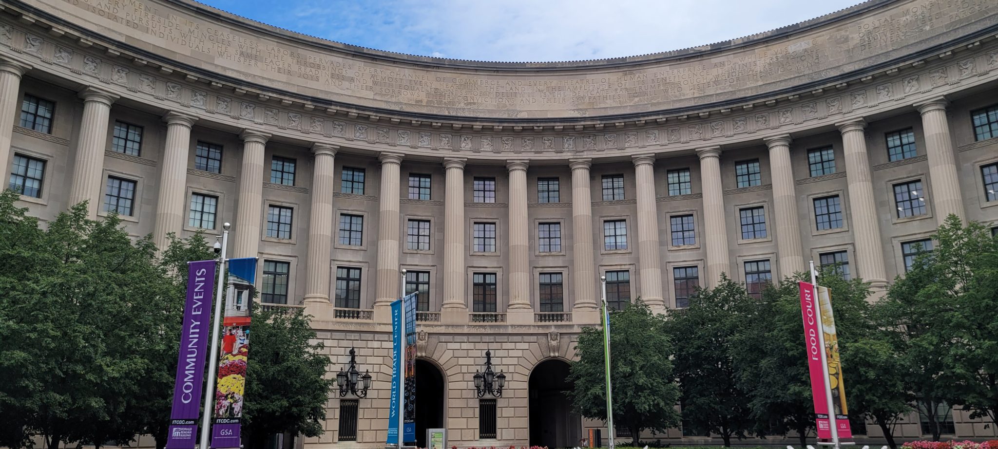 Columned federal government building exterior