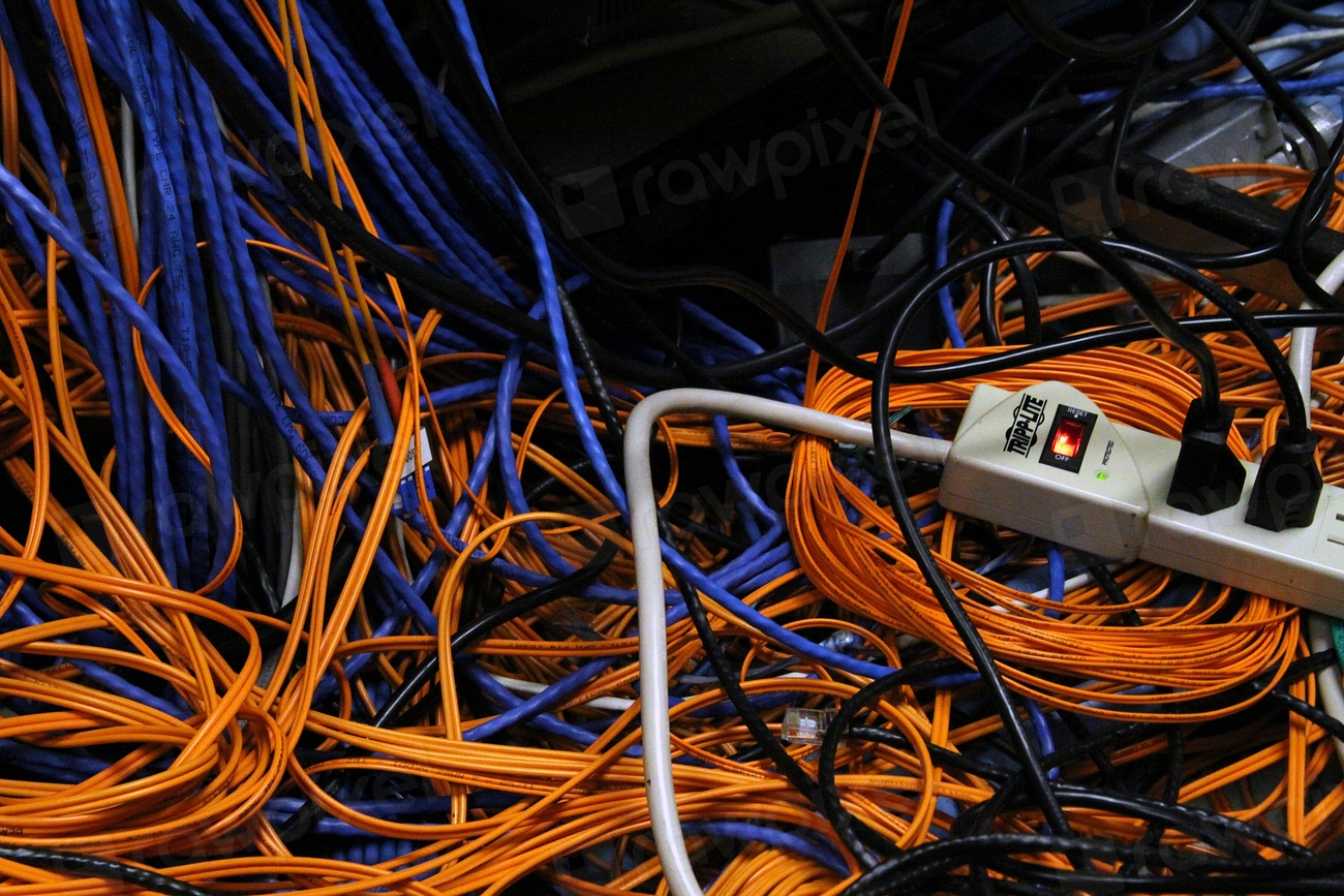 Rows of servers in a data center