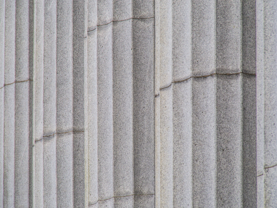 Columned government building facade